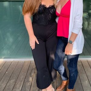 Bardot Black Lace Jumpsuit